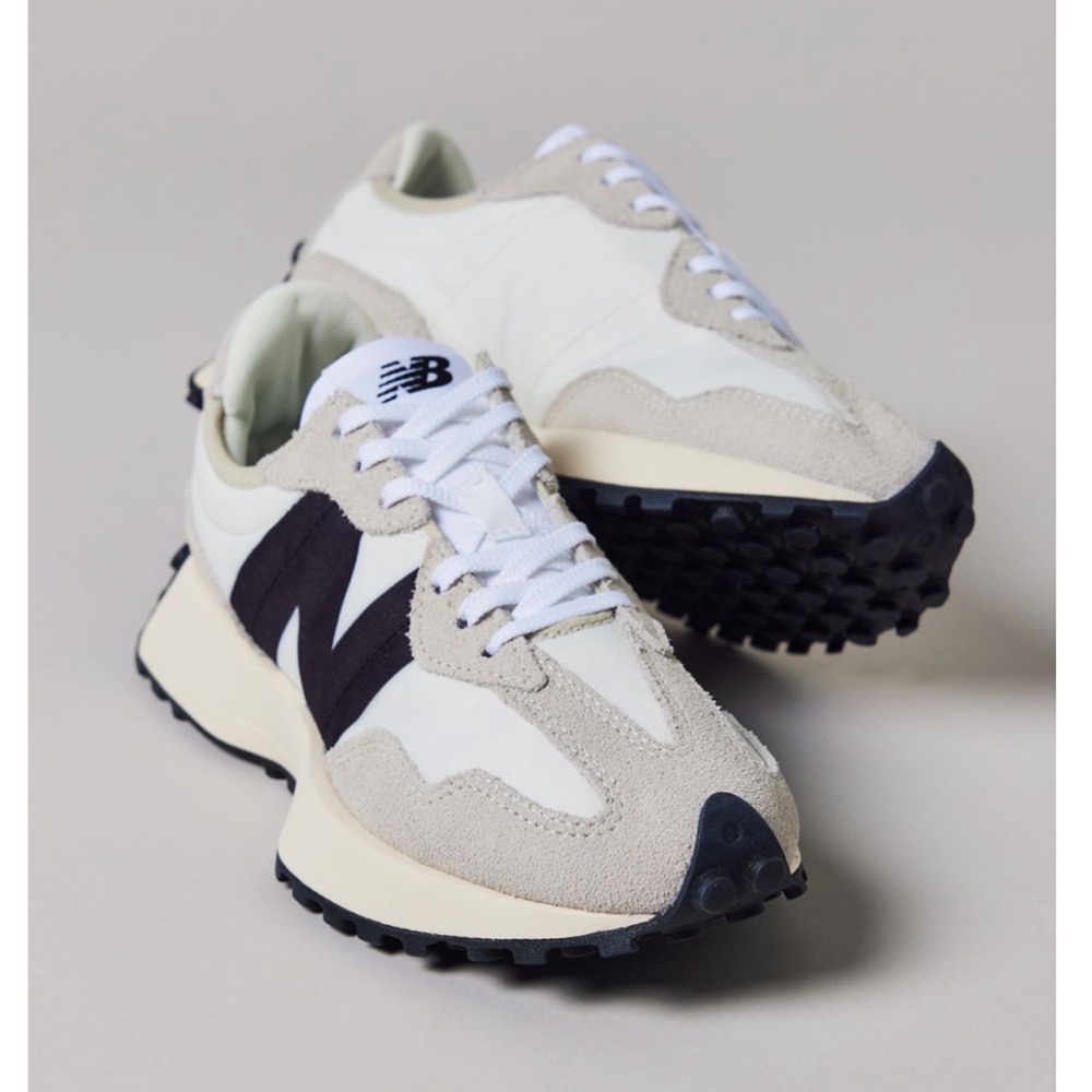 New Balance Cream and Black Sneakers